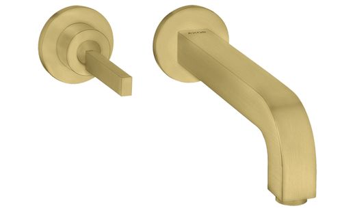 AXOR-HG-AXOR-Citterio-Einhebel-Waschtischmischer-Unterputz-fuer-Wandmontage-mit-Pingriff-Auslauf-160-mm-und-Rosetten-Brushed-Brass-39113950 gallery number 1